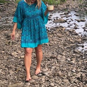 Blue Boho Dress